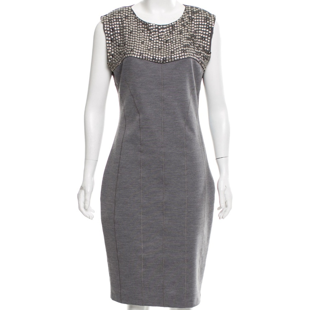 Ted Baker Grey Embellished Sheath Dress